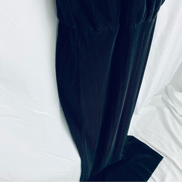 ASOS Sheer Pleated Black Maxi Dress Size 2 - Picture 6 of 11